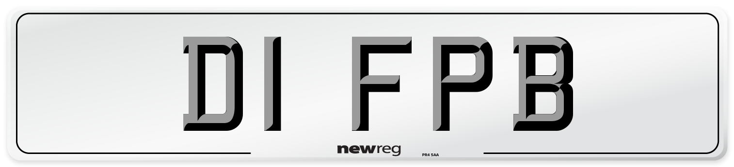 D1 FPB Number Plate from New Reg